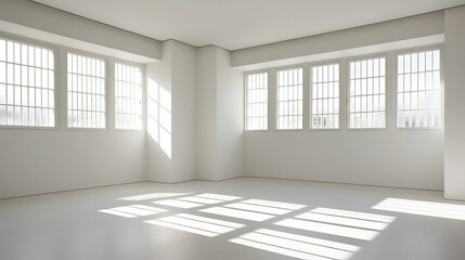 Fototapeta premium Empty White Space: Architecture and Natural Light