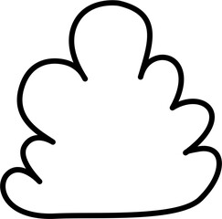 Bush Outline Coloring