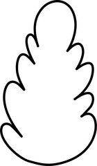 Bush Outline Coloring