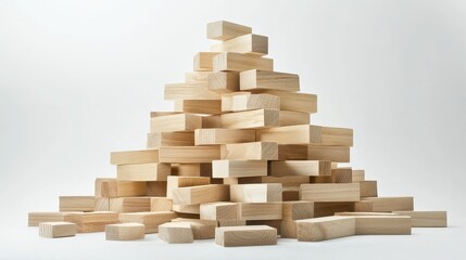Jenga is a game of collapsing wooden buildings that are arranged in a complex pattern.