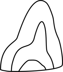 Mountain Outline Coloring