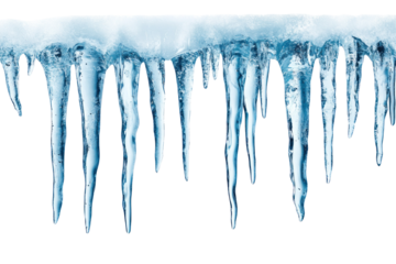 icicles on a white background