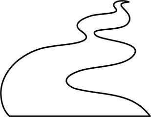 River Line Outline Coloring