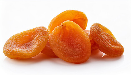 dry apricot fruit remoted on white historical past