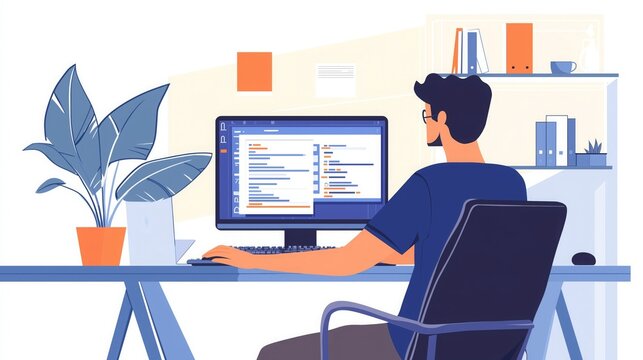 competent IT technician troubleshooting computer issues remotely