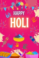Celebrate the vibrant festival of colors with this joyful Holi wishes Post Design | Perfect for spreading love | Happiness and colorful vibes with your friends and family on this joyous occasion!