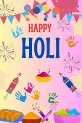 Celebrate the vibrant festival of colors with this joyful Holi wishes Post Design | Perfect for spreading love | Happiness and colorful vibes with your friends and family on this joyous occasion!