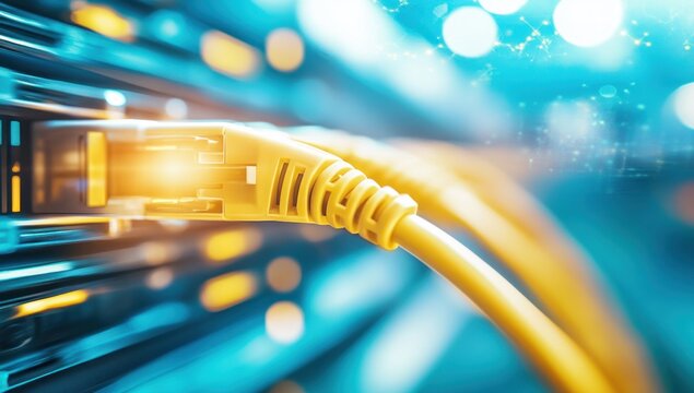 High-Speed Network Connection: Data Transfer and Global Connectivity