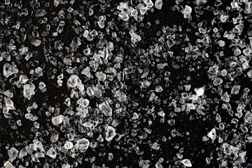 Ice crystals cubes effect macro