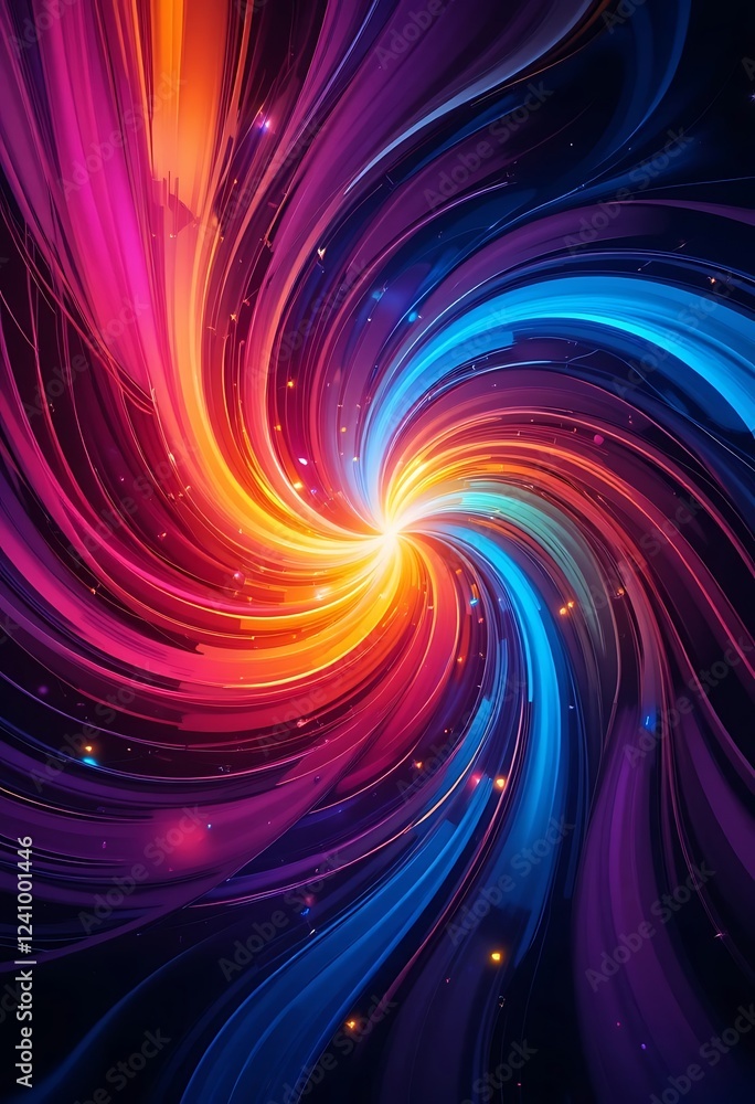 Aufkleber abstract swirling vibrant colors creating a vortex effect