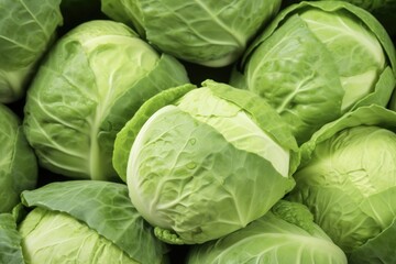 Closeup of Fresh Cabbage Crop for Agriculture Background. Rich in Antioxidants, Perfect for Healthy Diet and Farm-to-Table Food Desserts