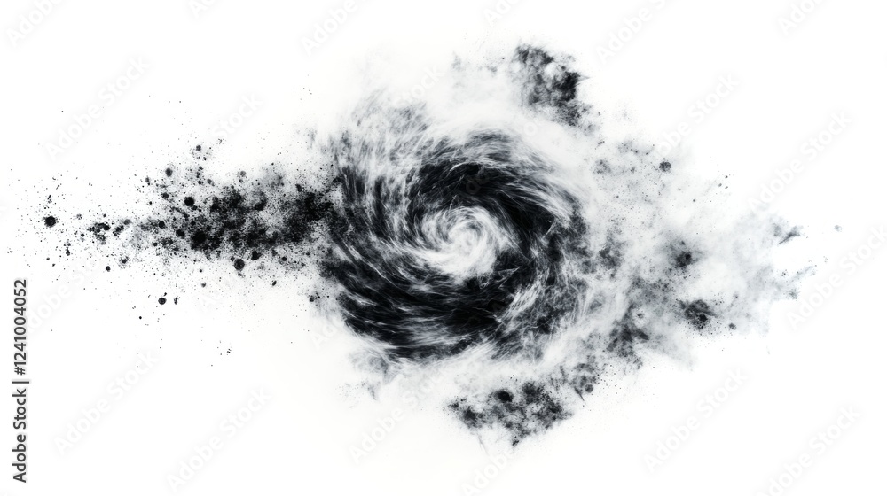 Poster dynamic swirling patterns create an abstract representation of a vortex