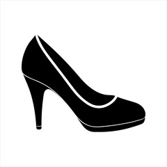 Women shoes silhouette vector design