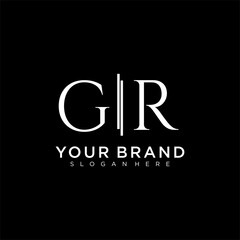 GR letter monogram logo with bussines style dsign