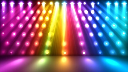 Obraz premium Rainbow stage lights, show background