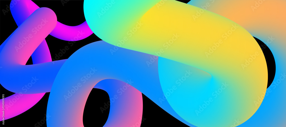 Poster abstract vector background with gradient line pattern