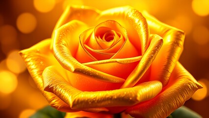 Golden Rose Macro: Radiant Elegance and Luxurious Glow


