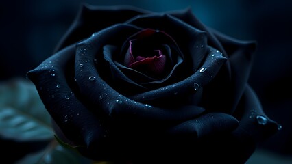 Mystical Black Rose: Elegance and Mystery in the Darkness

