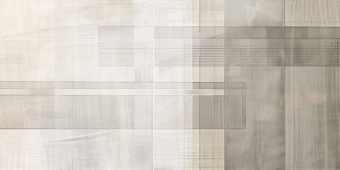 An abstract minimalist composition with a neutral beige background, Minimalist linear patterns and grids in subtle gray tones, Contemporary minimalist style