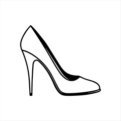 Women shoes silhouette vector design