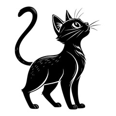 Cat vector silhouette