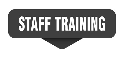 Fototapeta premium staff training sticker. staff training sign on transparent background