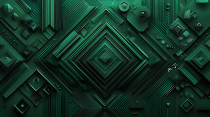 A premium emerald green design featuring soft gradients, intricate details, and geometric patterns, perfect for creating high-end branding and luxurious visual aesthetics.