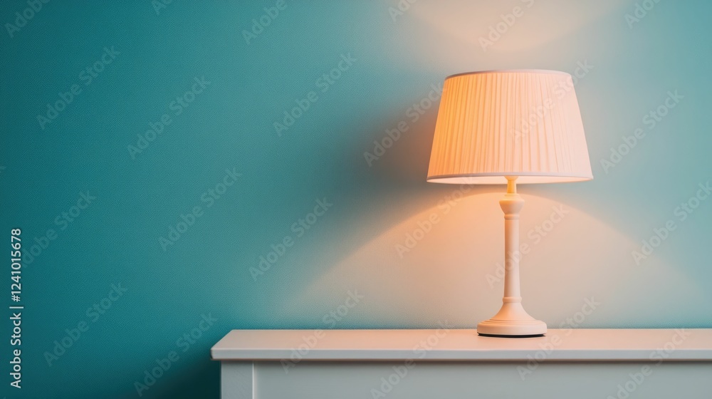 Poster warm bedside lamp casting a soft inviting glow that creates a relaxing cozy atmosphere for winding d