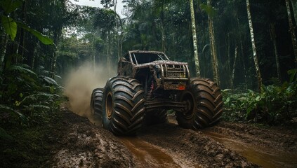 Monster Truck Adventure in the Lush Amazon Rainforest