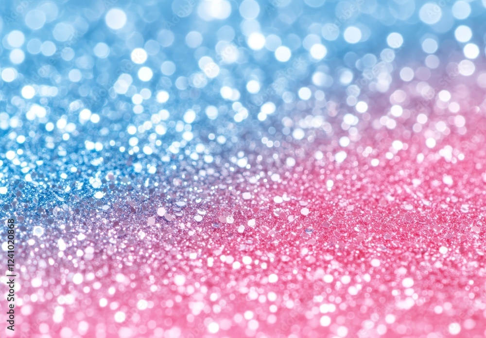 Poster abstract background with a gradient of pastel pink and blue sparkle. the image features a soft, blur