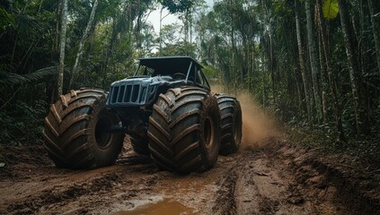 Off-Road Monster Truck Conquering the Amazon Jungle