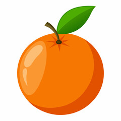 orange fruit isolated on white