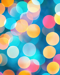 Bright, colorful bokeh lights create dreamy, abstract background