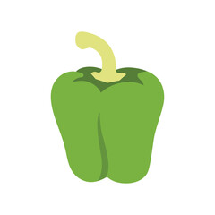 Green Paprika Bell Pepper Icon: Vector Illustration for Culinary, Food, and Agriculture Themes