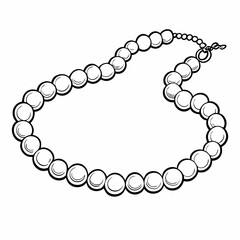 Obraz premium String of pearls succulent illustration in black and white on a simple background