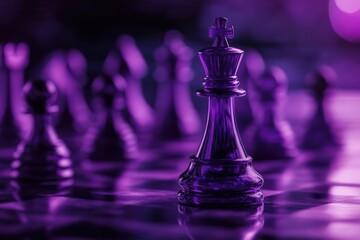 background featuring chess pieces in rich purple hues, creating a sophisticated and artistic aesthetic perfect for games, strategy, and intellectual pursuits