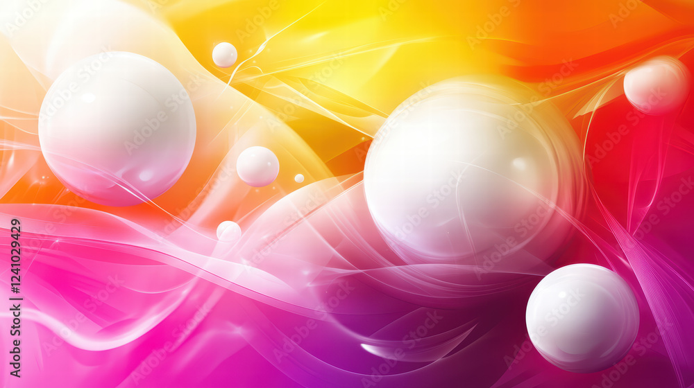 Aufkleber dynamic wallpaper featuring colorful abstract shapes and bubbles, creating vibrant and playful atmos