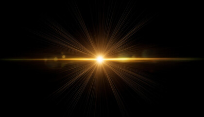 golden lens flare star light sparkle on black background blinking light shine glow twinkling starlight with sparkles shining light with flare ray rotate animation glowing light sparkle effects