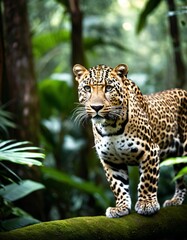 Naklejka premium a leopard in the jungle