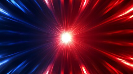 Fototapeta premium Red blue light burst energy