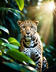 Obraz premium a leopard in the jungle