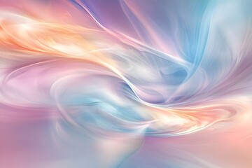 Obraz premium Abstract Pastel Swirl Wall Art Print Soft Colors Home Decor