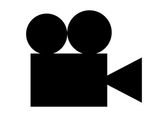 Silueta de cámara de vídeo de cine