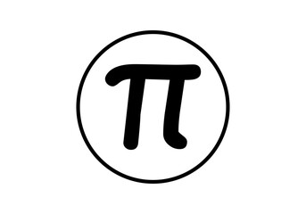 Icono negro de botón de número pi