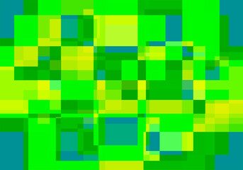 Fondo abstracto de formas geométricas verdes y amarillas