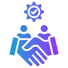 Employee Onboarding glyph gradient icon