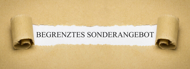 begrenztes Sonderangebot