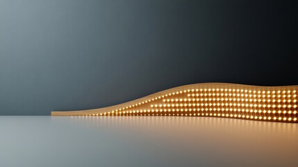 Elegant Abstract gold mesh pattern with delicate glowing highlights over a polished dark gold gradient background evoking high end elegance 