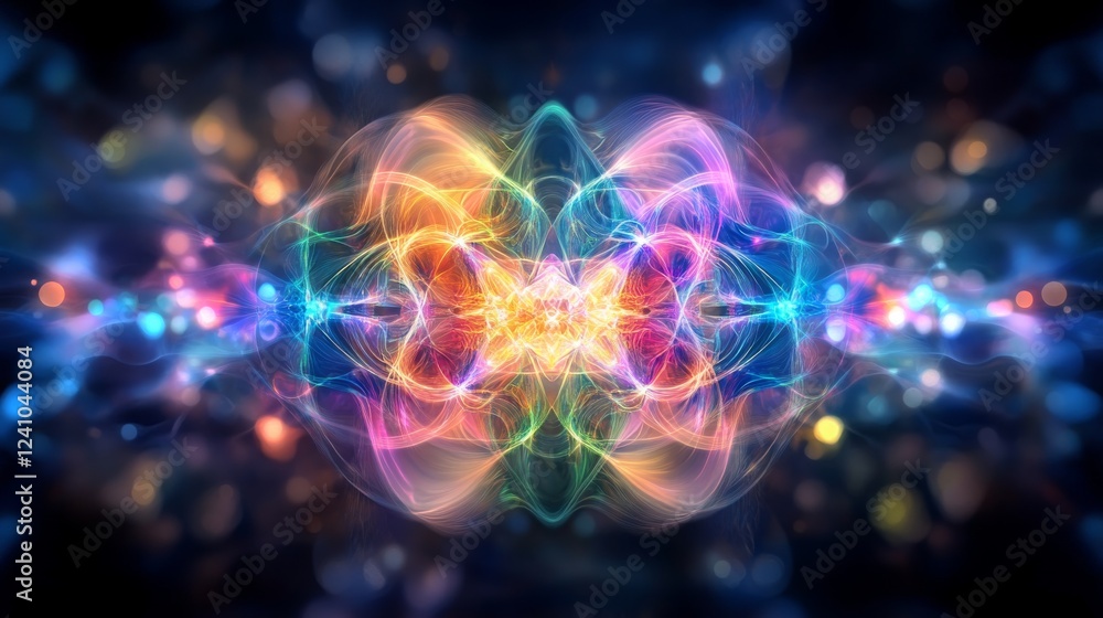 Poster vibrant abstract patterns display intricate design in mesmerizing 4k resolution