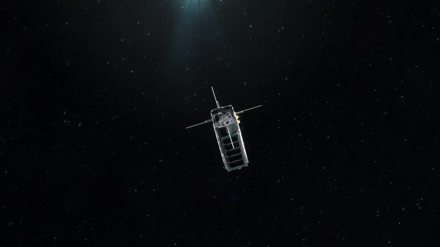 CubeSat Satellite in Orbit